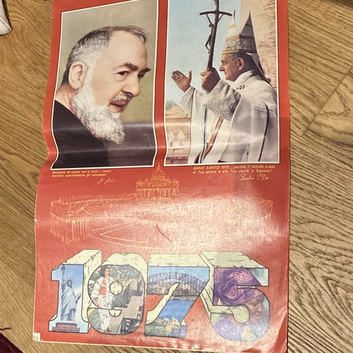 Calendario religioso 1975 con