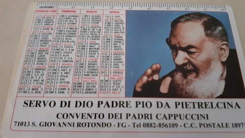 Calendario plastificato 1989