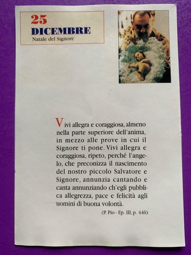 Dicembre padre pio - 25/26,